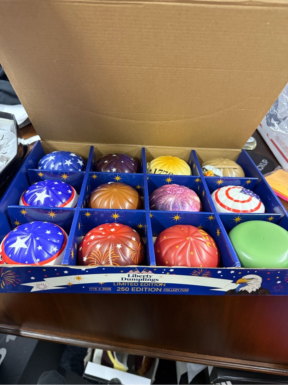 Liberty Dumplings Limited Edition Holiday Ornament Set - Patriotic Colors